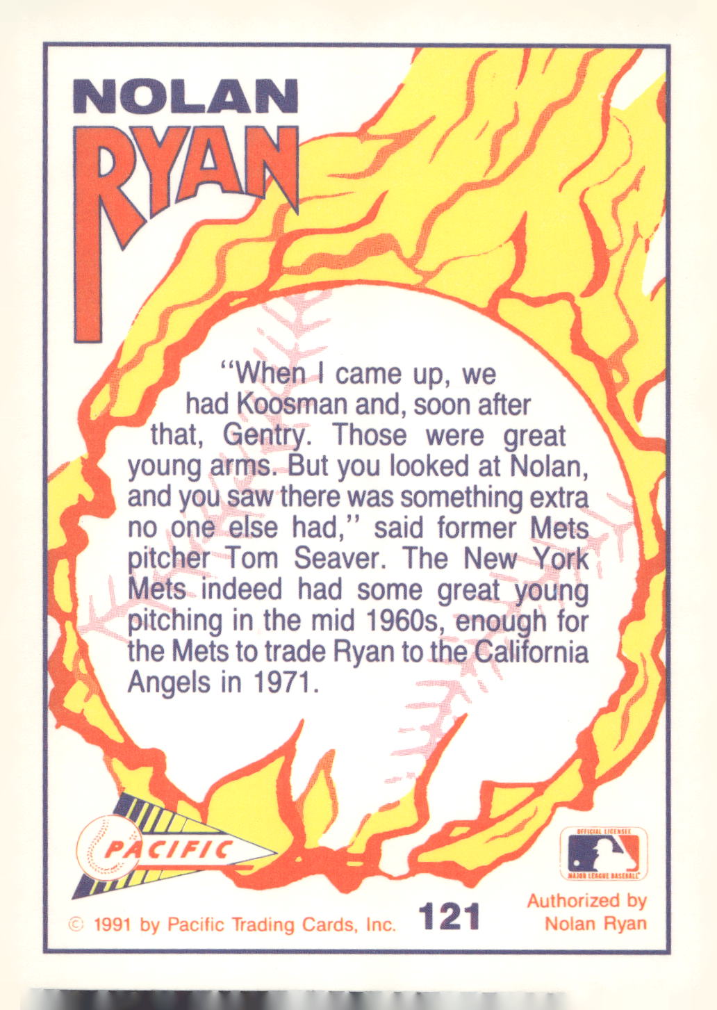 1992 Pacific Nolan Ryan Texas Express II #121 Nolan Ryan
