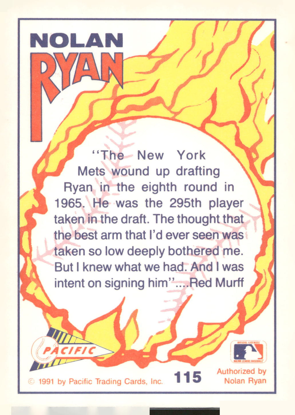 1992 Pacific Nolan Ryan Texas Express II #115 Nolan Ryan