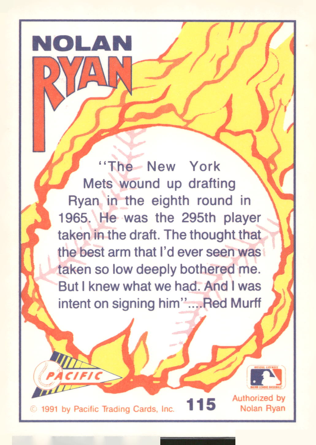 1992 Pacific Nolan Ryan Texas Express II #115 Nolan Ryan