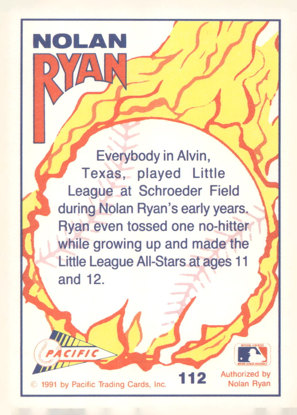 1992 Pacific Nolan Ryan Texas Express II #112 Nolan Ryan