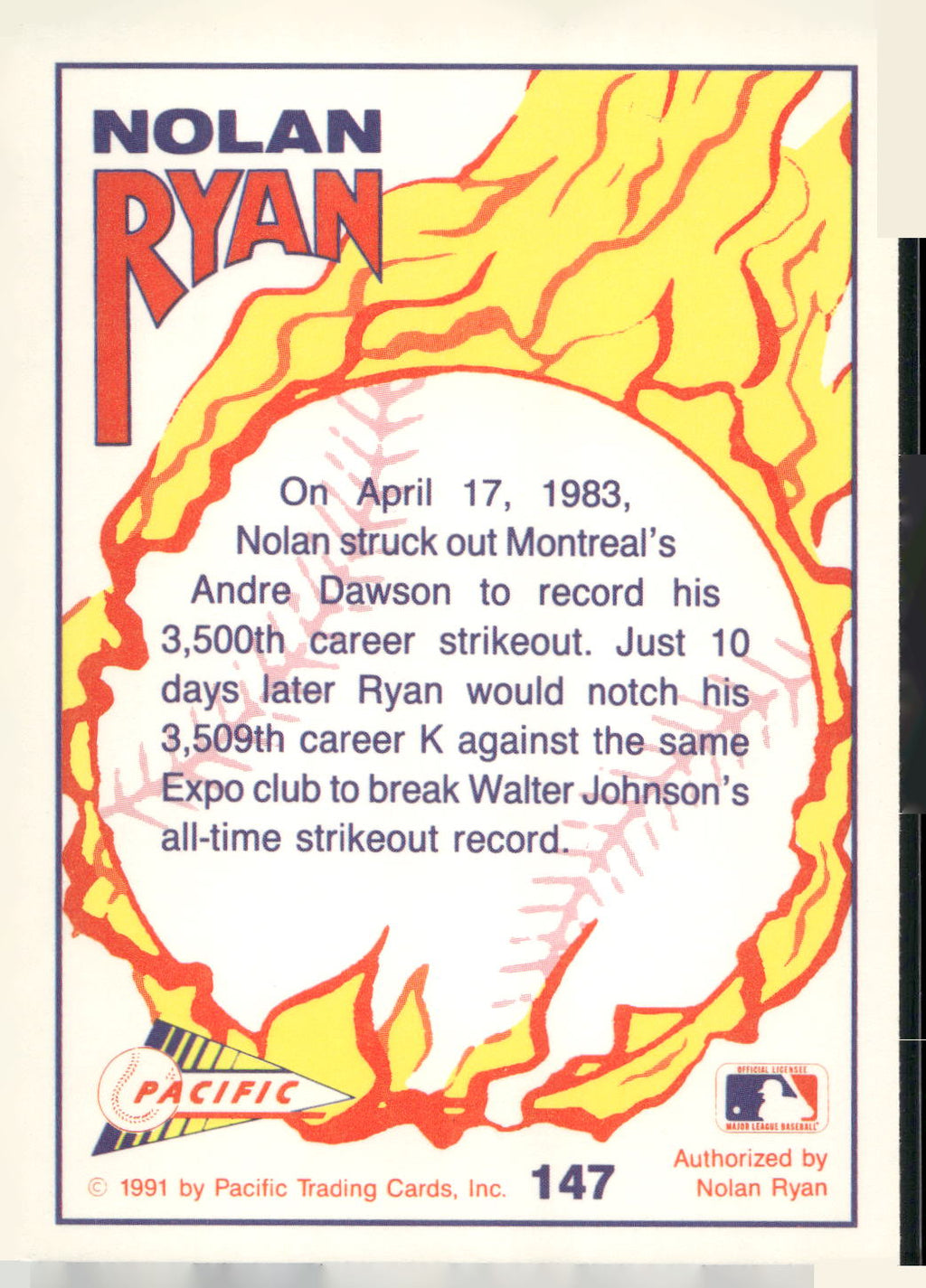 1992 Pacific Nolan Ryan Texas Express II #147 Nolan Ryan
