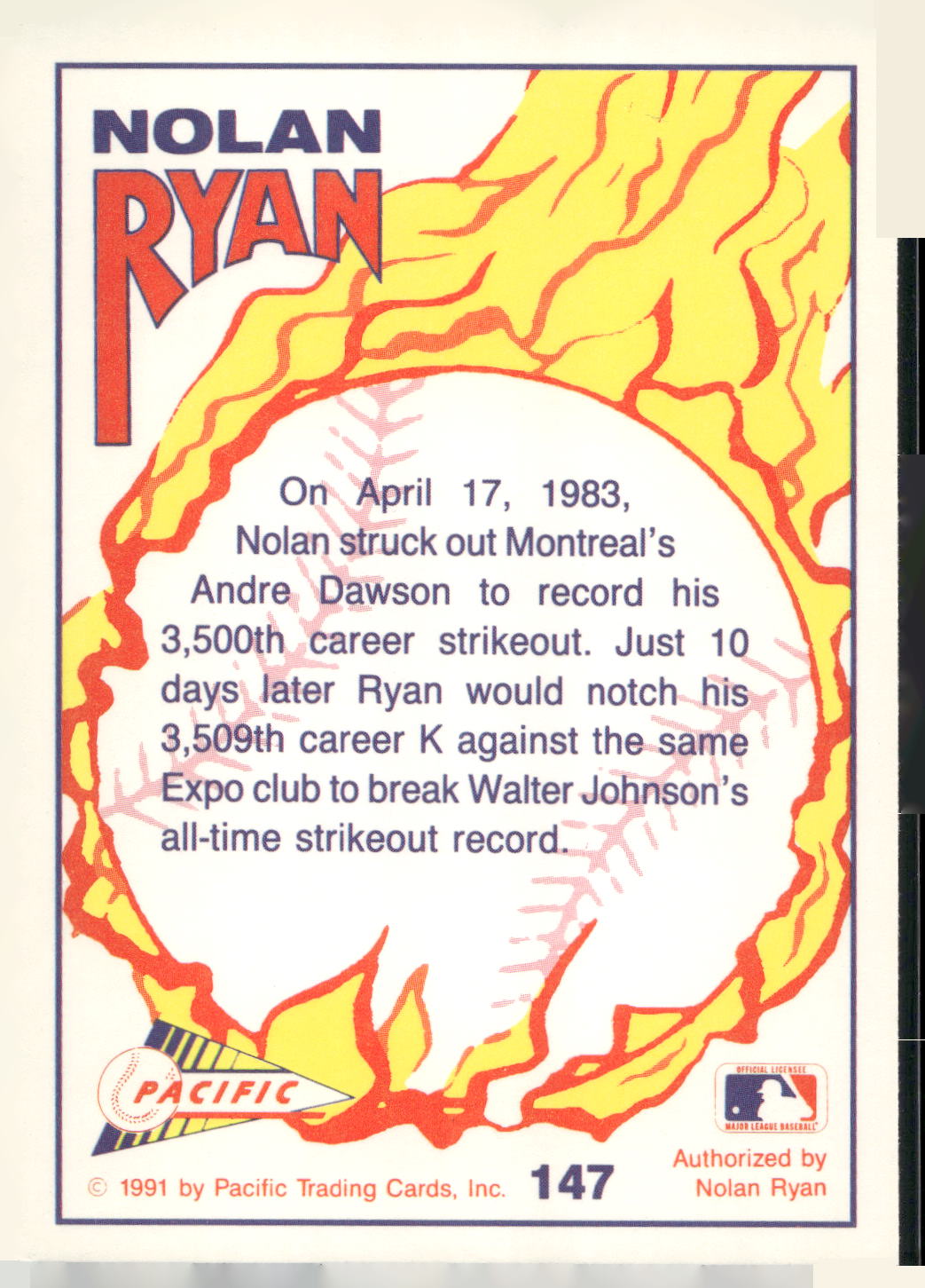 1992 Pacific Nolan Ryan Texas Express II #147 Nolan Ryan