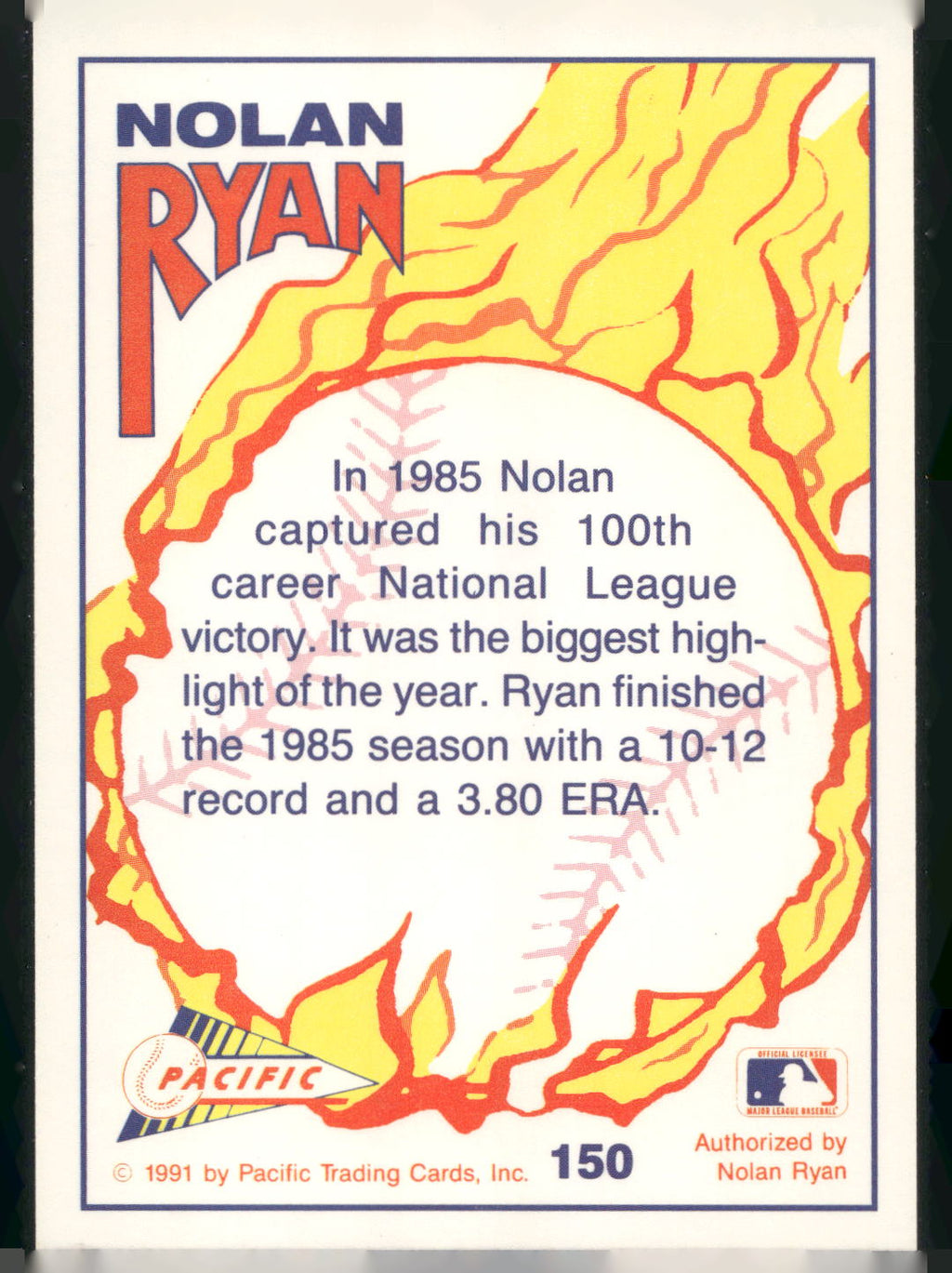 1992 Pacific Nolan Ryan Texas Express II #150 Nolan Ryan