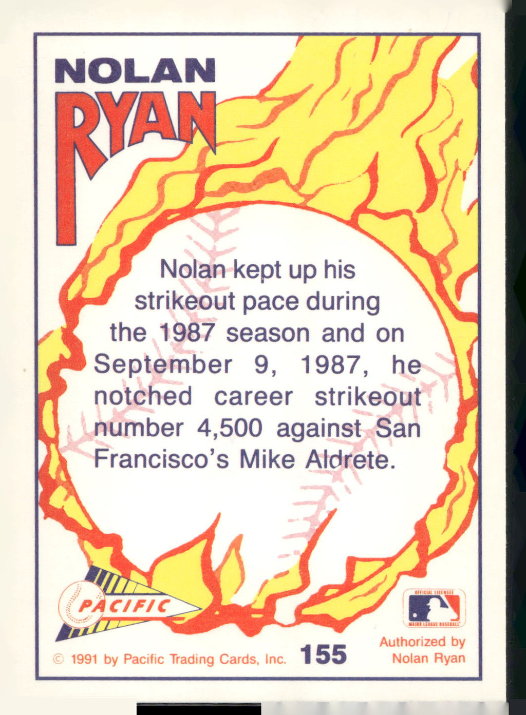 1992 Pacific Nolan Ryan Texas Express II #155 Nolan Ryan