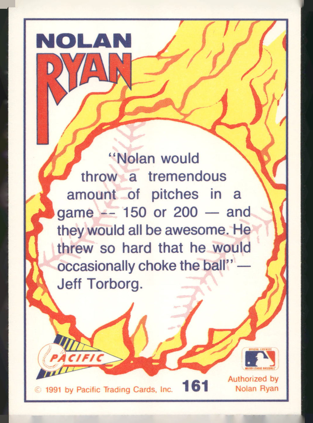 1992 Pacific Nolan Ryan Texas Express II #161 Nolan Ryan