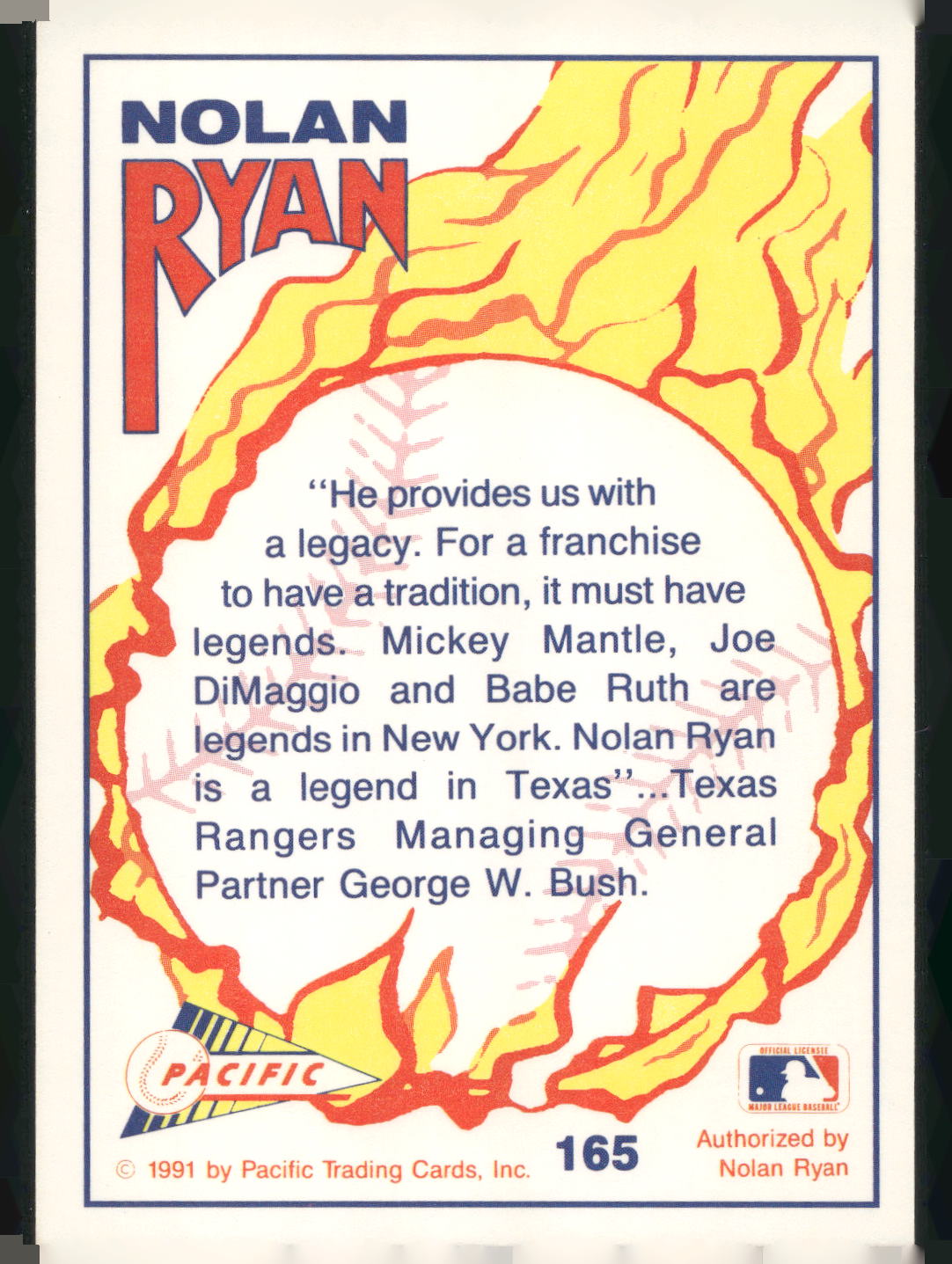 1992 Pacific Nolan Ryan Texas Express II #165 Nolan Ryan