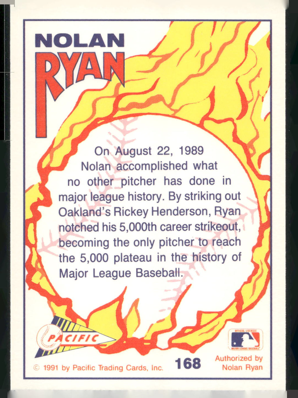 1992 Pacific Nolan Ryan Texas Express II #168 Nolan Ryan