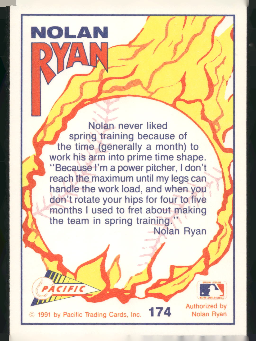 1992 Pacific Nolan Ryan Texas Express II #174 Nolan Ryan