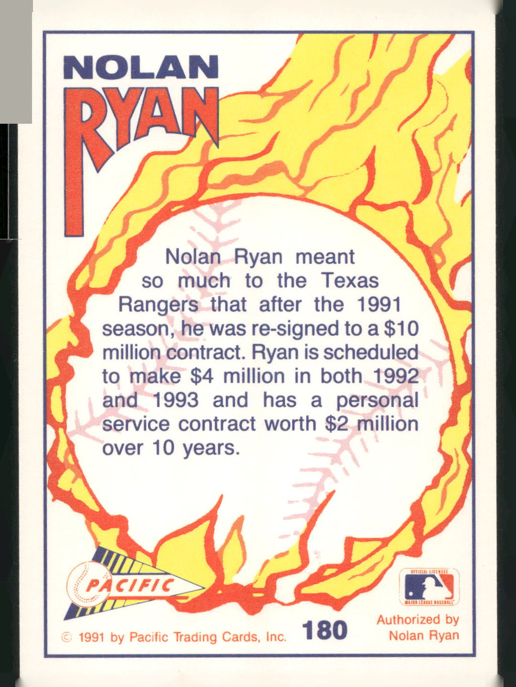 1992 Pacific Nolan Ryan Texas Express II #180 Nolan Ryan