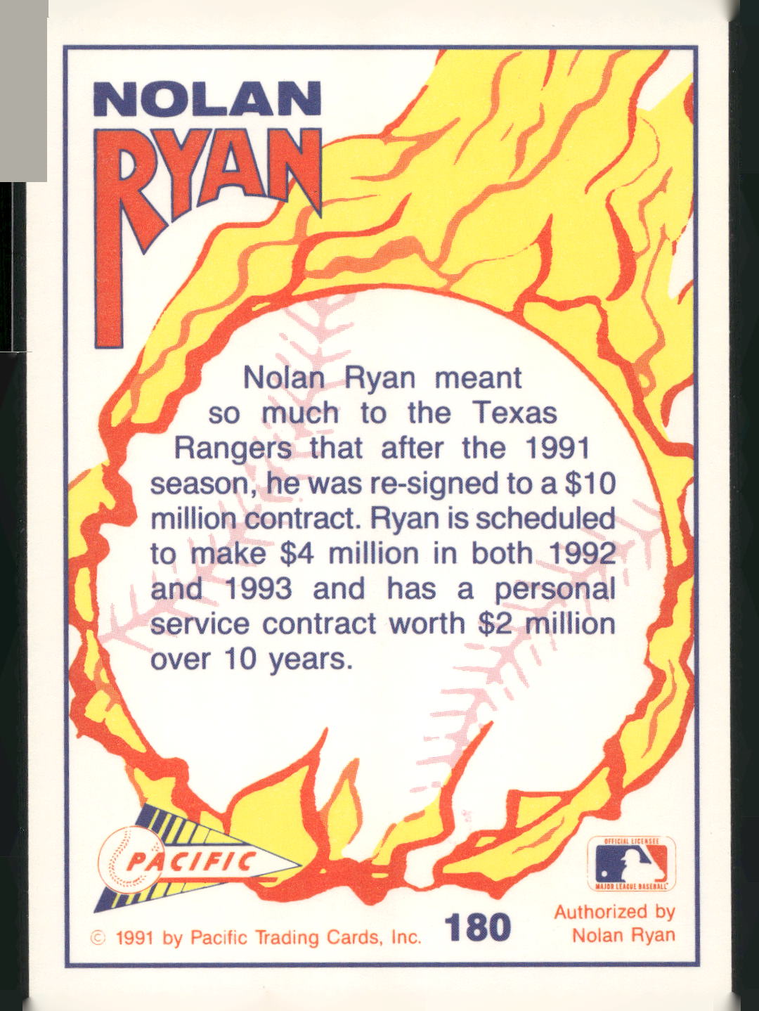 1992 Pacific Nolan Ryan Texas Express II #180 Nolan Ryan