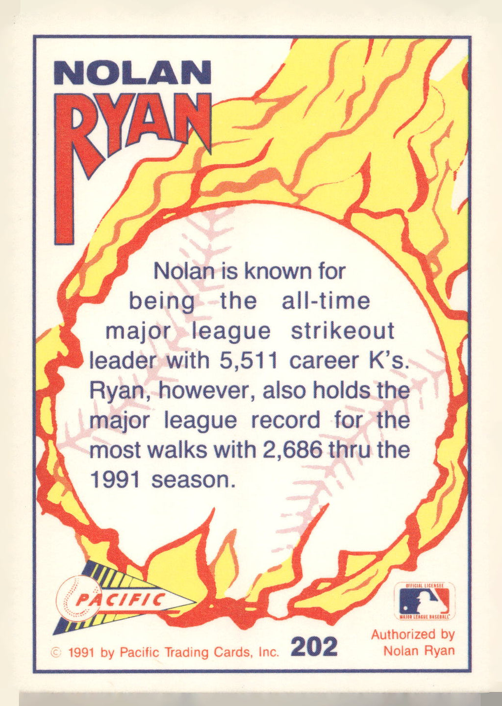 1992 Pacific Nolan Ryan Texas Express II #202 Nolan Ryan