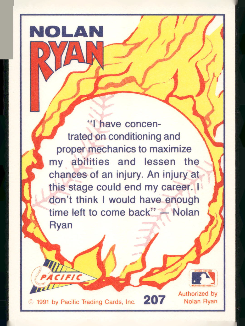 1992 Pacific Nolan Ryan Texas Express II #207 Nolan Ryan