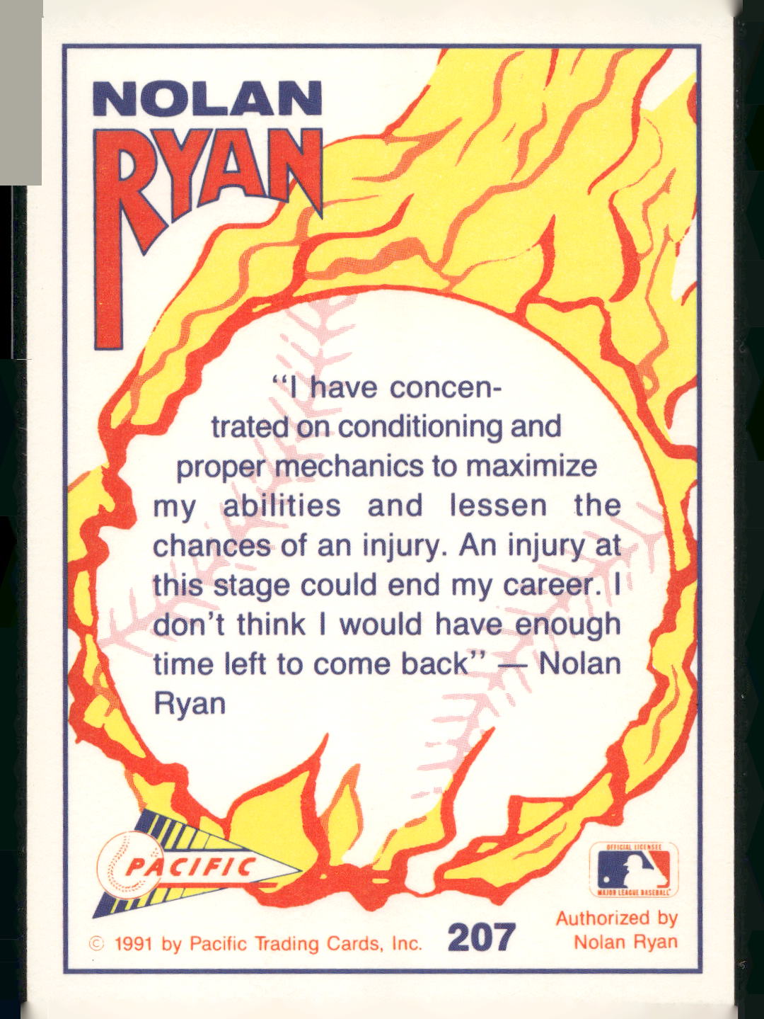 1992 Pacific Nolan Ryan Texas Express II #207 Nolan Ryan