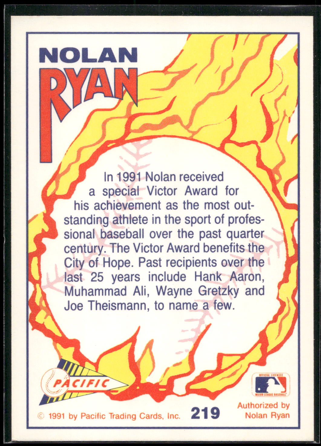 1992 Pacific Nolan Ryan Texas Express II #219 Nolan Ryan
