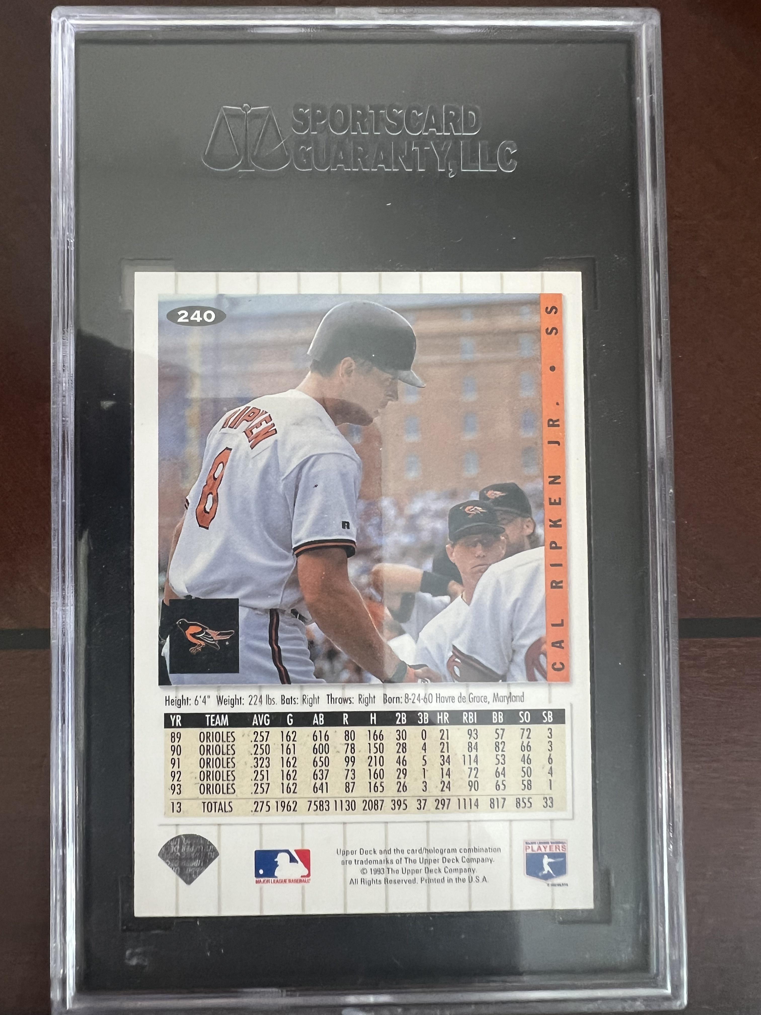 1994 Collector's Choice #240 Cal Ripken Jr. Silver Signature