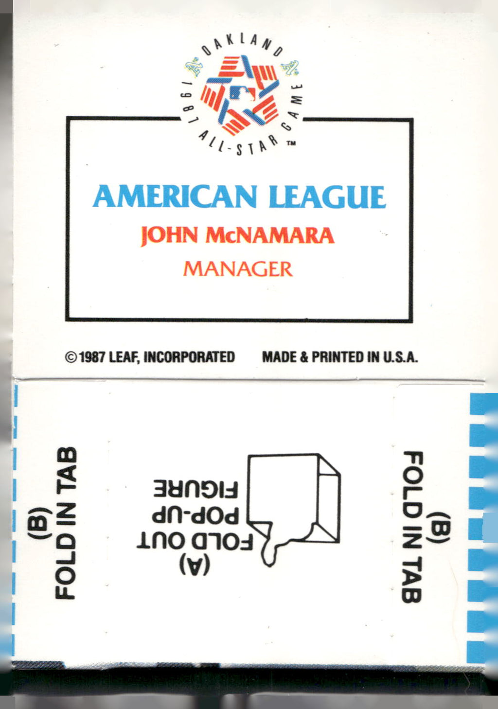 1988 Donruss All-Stars #NNO John McNamara Pop-Ups