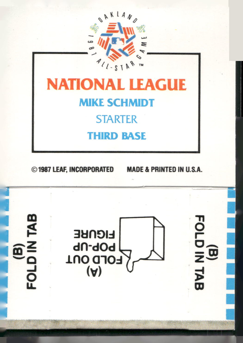 1988 Donruss All-Stars #NNO Mike Schmidt Pop-Ups