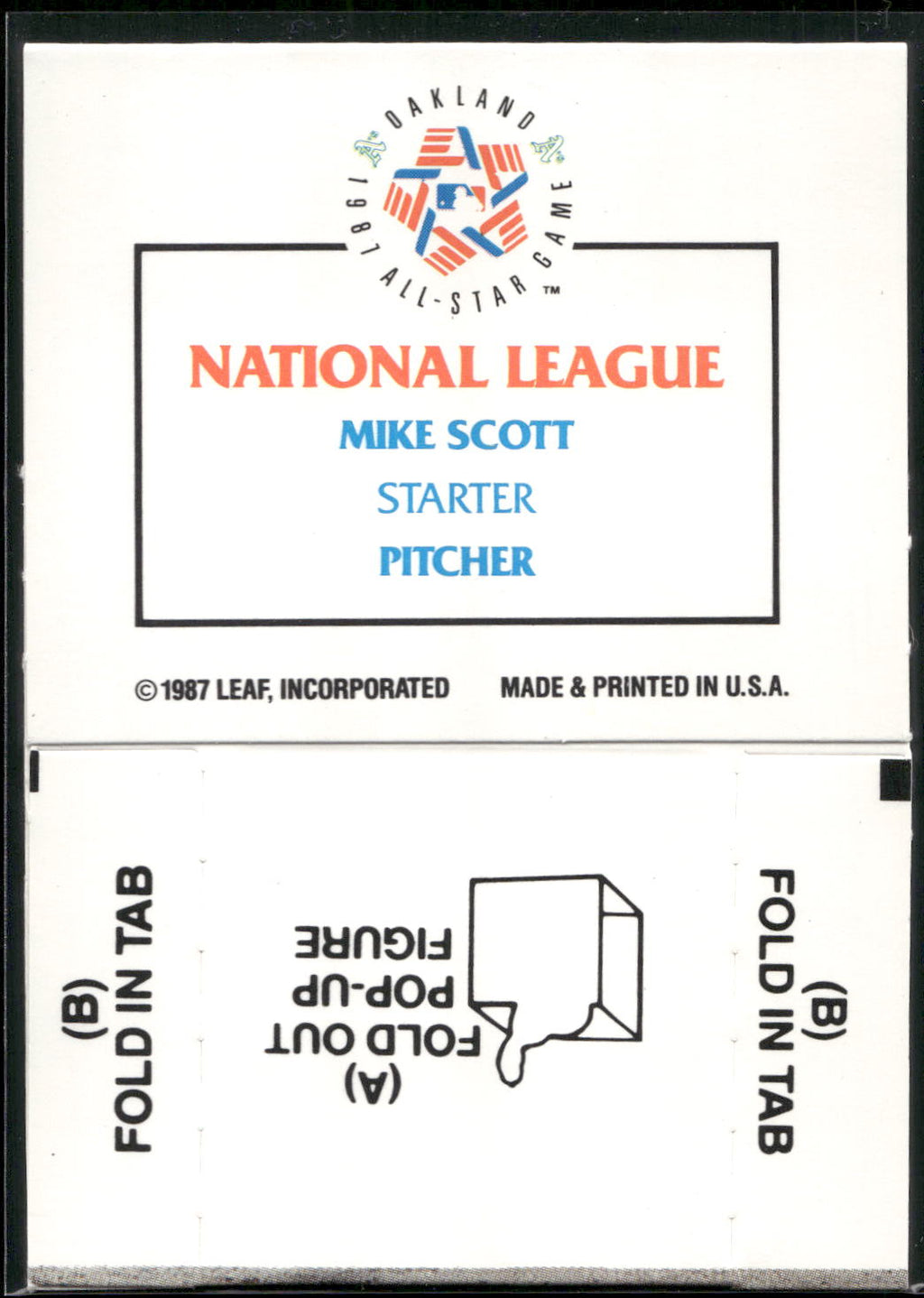 1988 Donruss All-Stars #NNO Mike Scott Pop-Ups