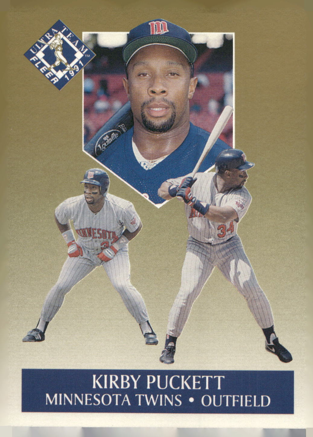 1991 Ultra #8 Kirby Puckett Ultra Team (Ultra Gold)