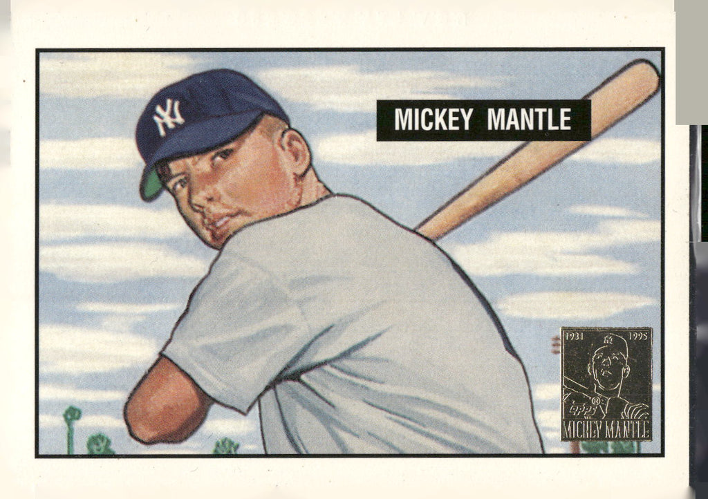 1996 Topps #1 Mickey Mantle Mickey Mantle Commemorative Reprints