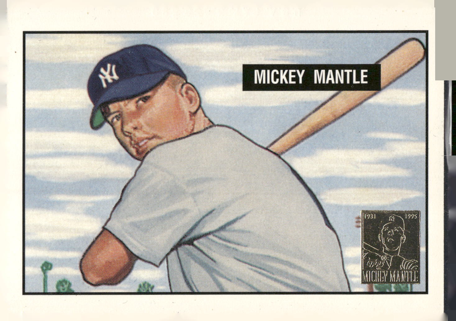 1996 Topps #1 Mickey Mantle Mickey Mantle Commemorative Reprints