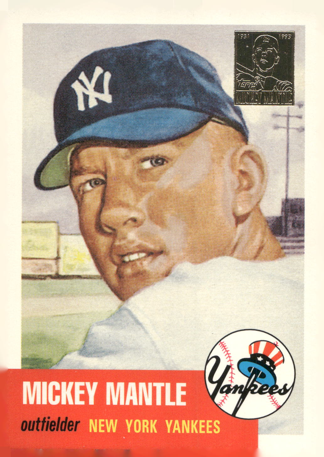 1996 Topps #3 Mickey Mantle Mickey Mantle Commemorative Reprints