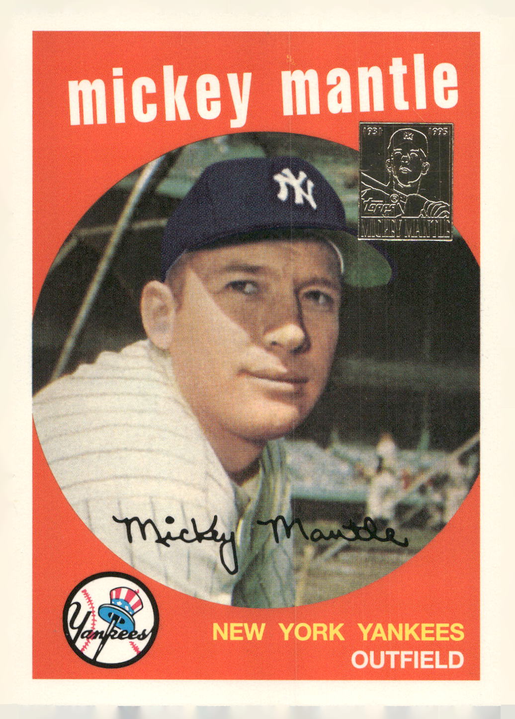 1996 Topps #9 Mickey Mantle Mickey Mantle Commemorative Reprints