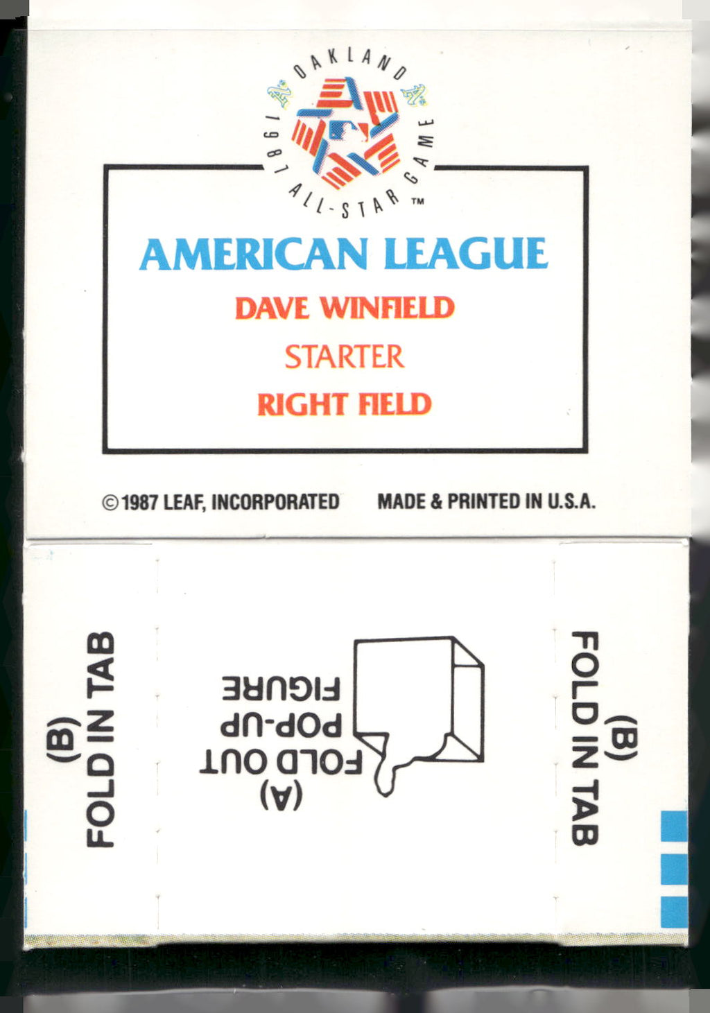 1988 Donruss All-Stars #NNO Dave Winfield Pop-Ups