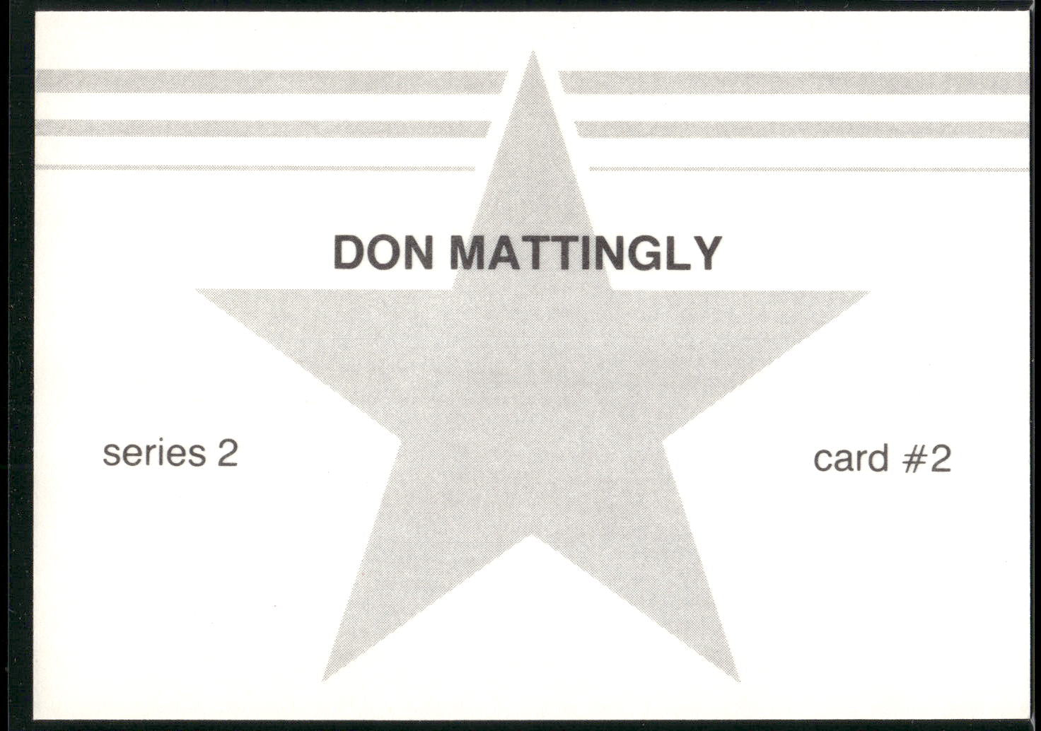 1988 Baseball Stars Series 2 (unlicensed) #2 Don Mattingly