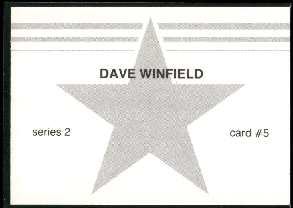 1988 Baseball Stars Series 2 (unlicensed) #5 Dave Winfield