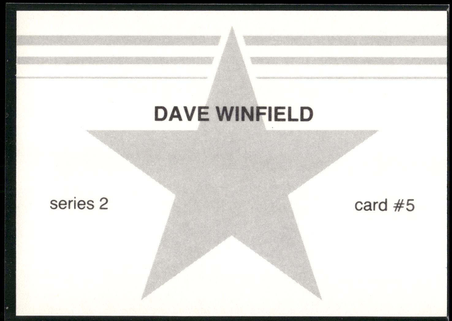 1988 Baseball Stars Series 2 (unlicensed) #5 Dave Winfield