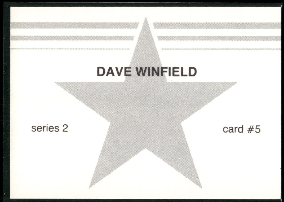 1988 Baseball Stars Series 2 (unlicensed) #5 Dave Winfield