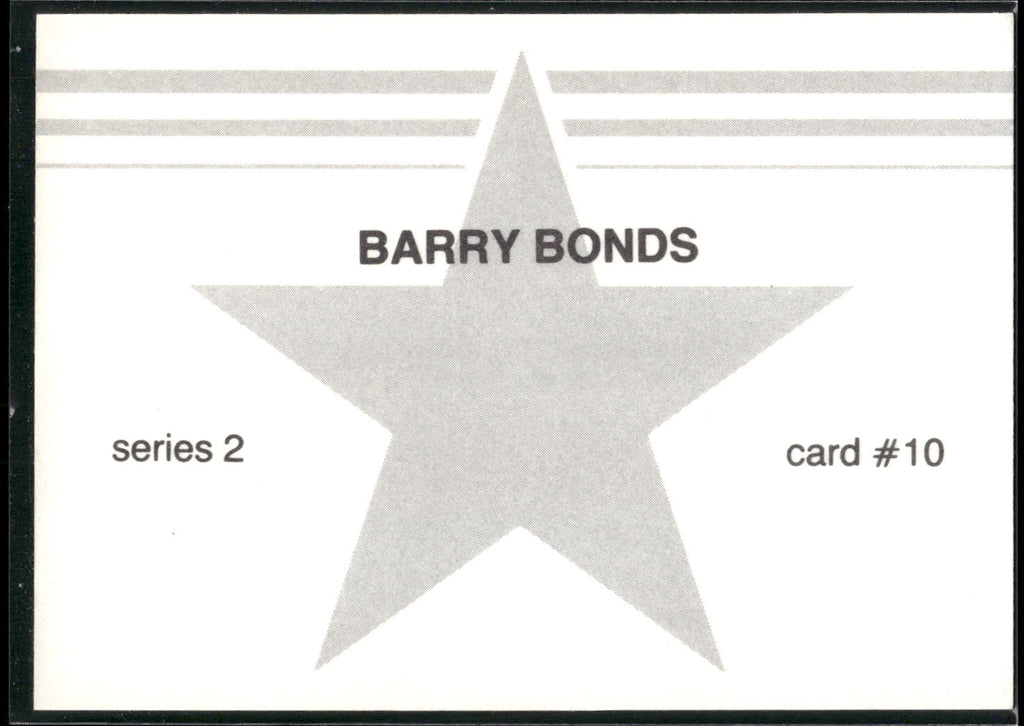 1988 Baseball Stars Series 2 (unlicensed) #10 Barry Bonds