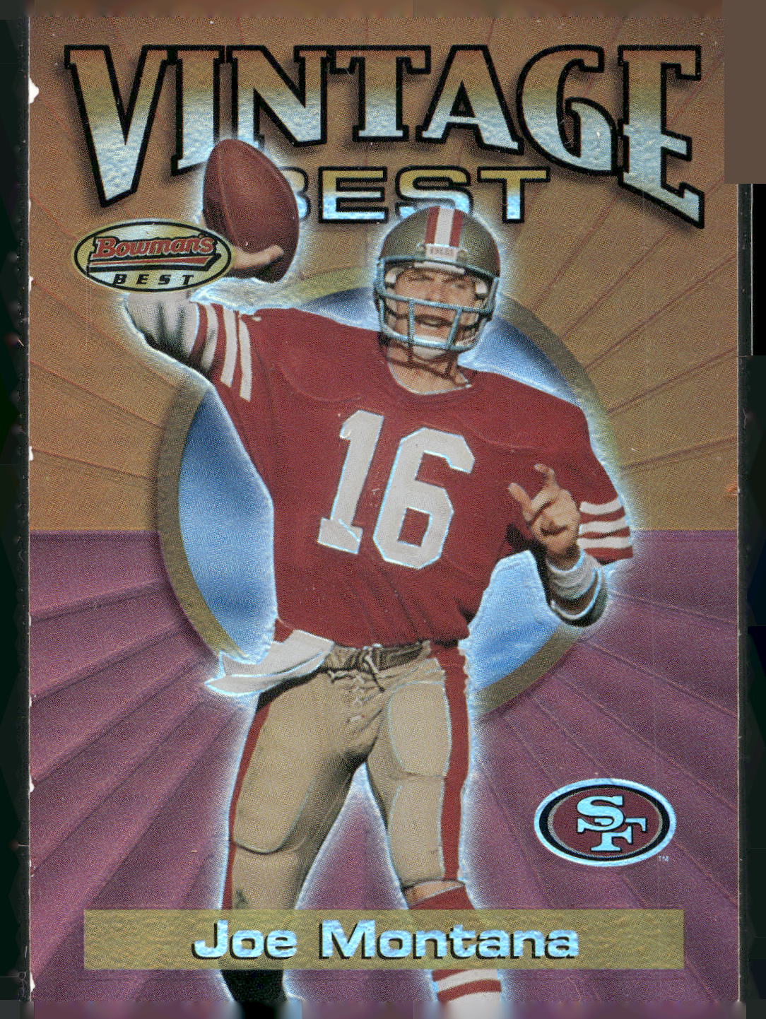 2001 Bowman's Best #VB JM Joe Montana Vintage Best