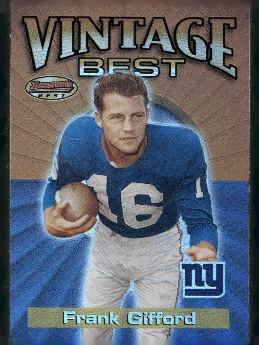 2001 Bowman's Best #VB FG Frank Gifford Vintage Best