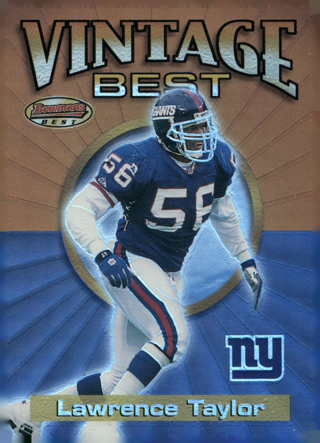 2001 Bowman's Best #VB LT Lawrence Taylor Vintage Best