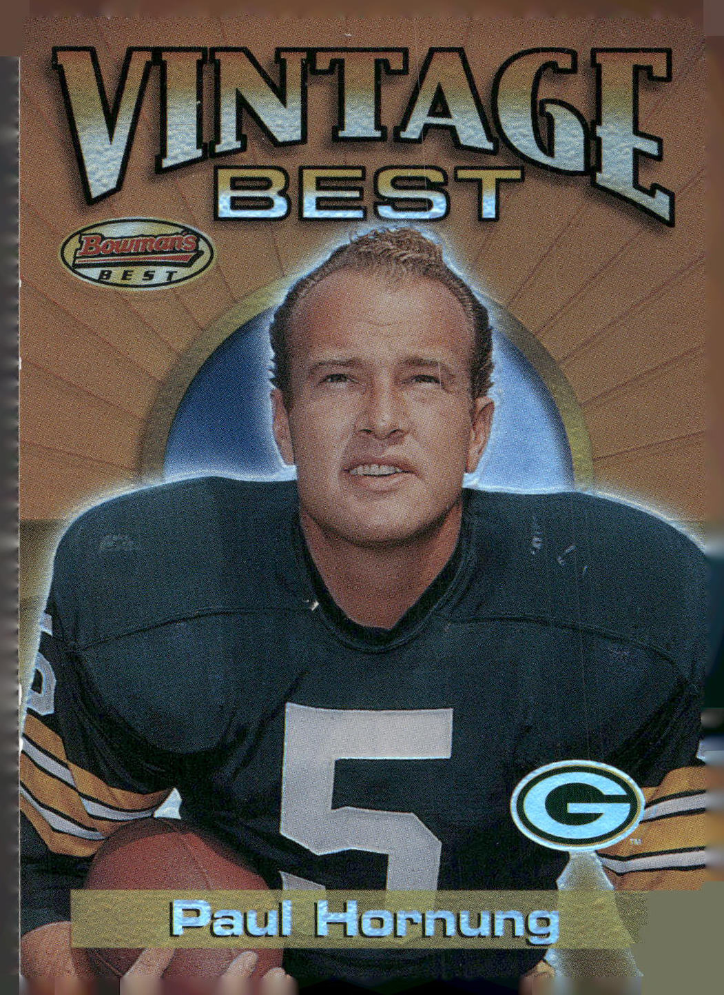 2001 Bowman's Best #VB PH Paul Hornung Vintage Best