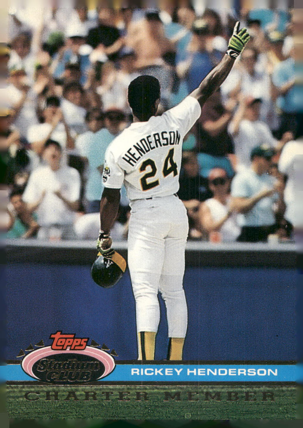 1991 Stadium Club Charter Member #NNO Rickey Henderson