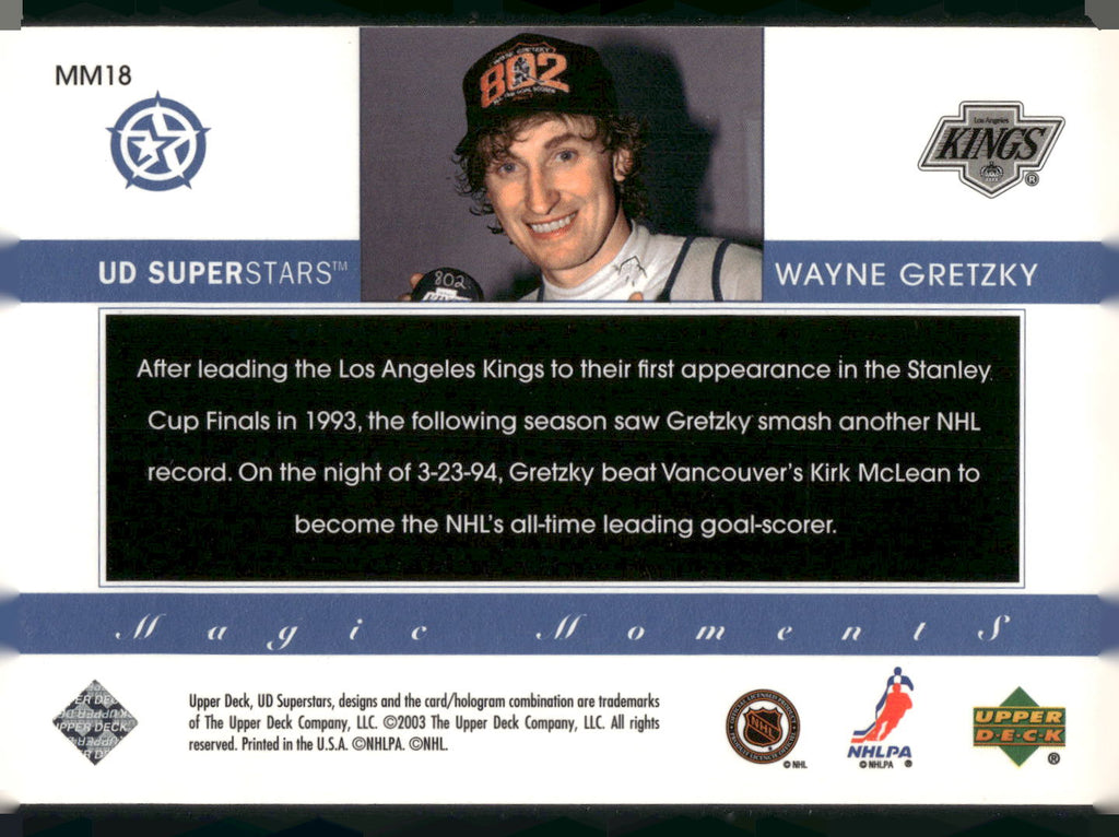2002-03 UD SuperStars #MM18 Wayne Gretzky Magic Moments