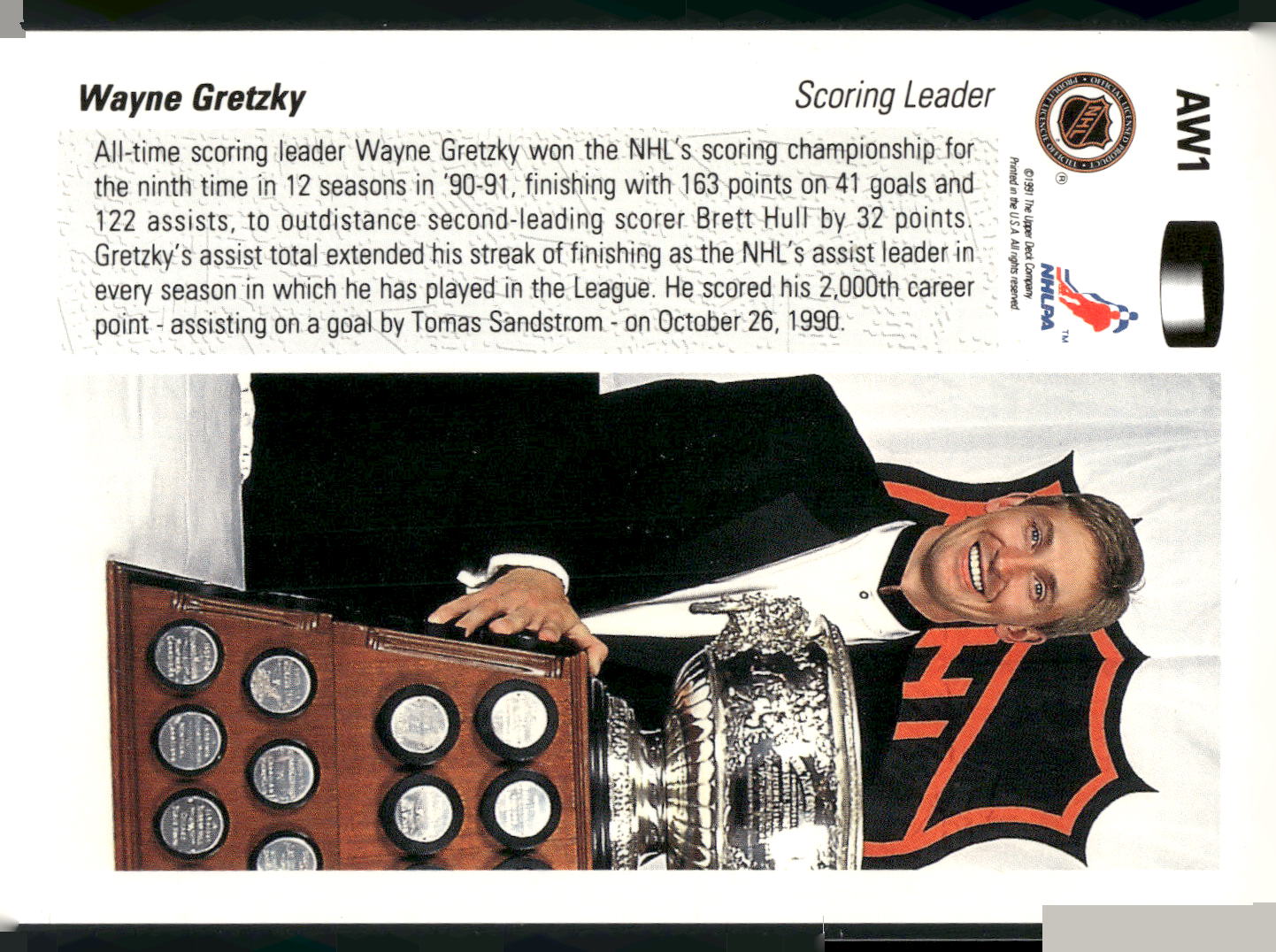 1991-92 Upper Deck #AW1 Wayne Gretzky Award Winner Holograms