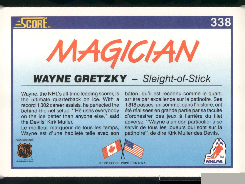 1990-91 Score Canadian #338 Wayne Gretzky