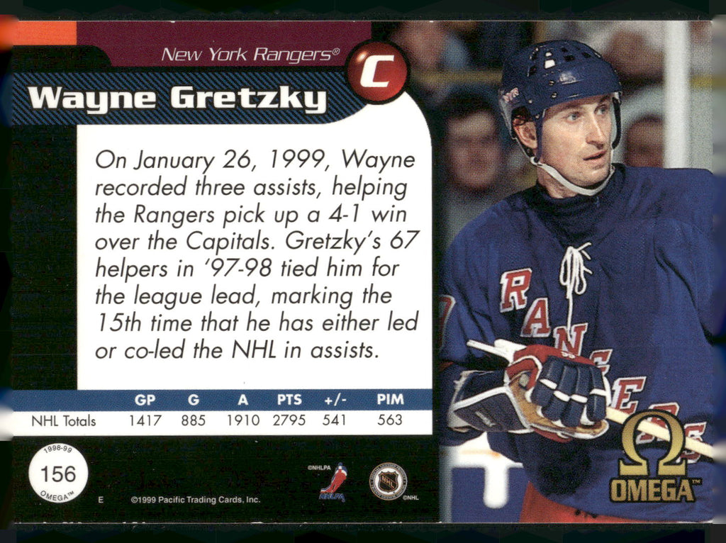1998-99 Pacific Omega #156 Wayne Gretzky