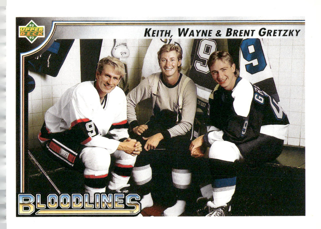 1992-93 Upper Deck #37 Keith Gretzky / Wayne Gretzky / Brent Gretzky BL
