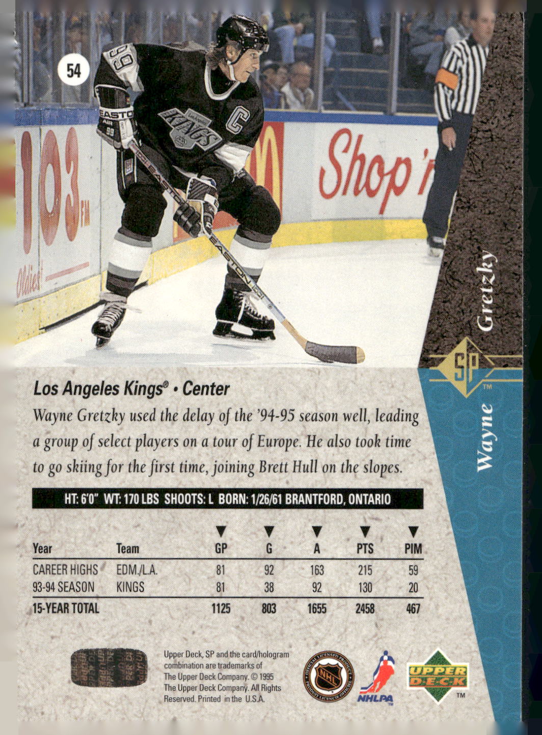1994-95 SP #54 Wayne Gretzky