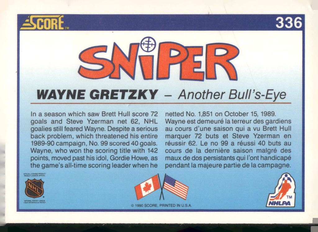 1990-91 Score Canadian #336 Wayne Gretzky