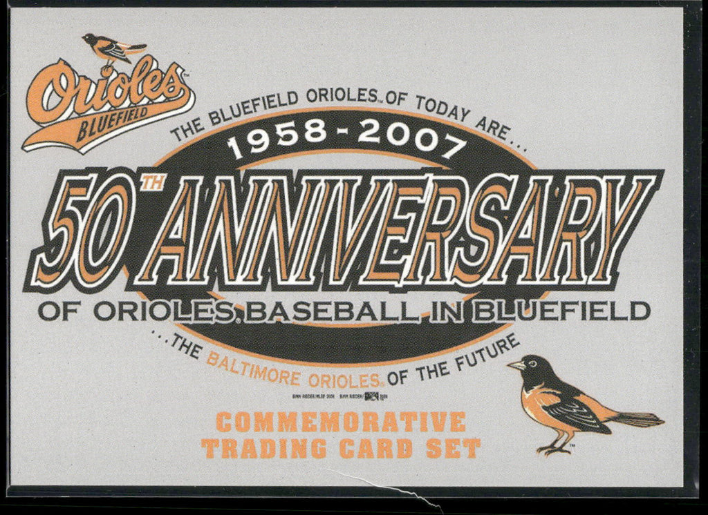 2007 Grandstand Bluefield Orioles 50th Anniversary #NNO Checklist