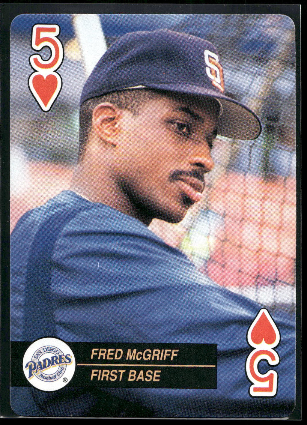 1992 U.S. Playing Card Co. Baseball Aces Playing Cards #5♥ Fred McGriff