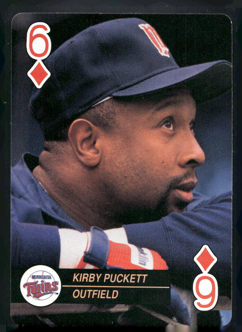 1992 U.S. Playing Card Co. Baseball Aces Playing Cards #6♦ Kirby Puckett