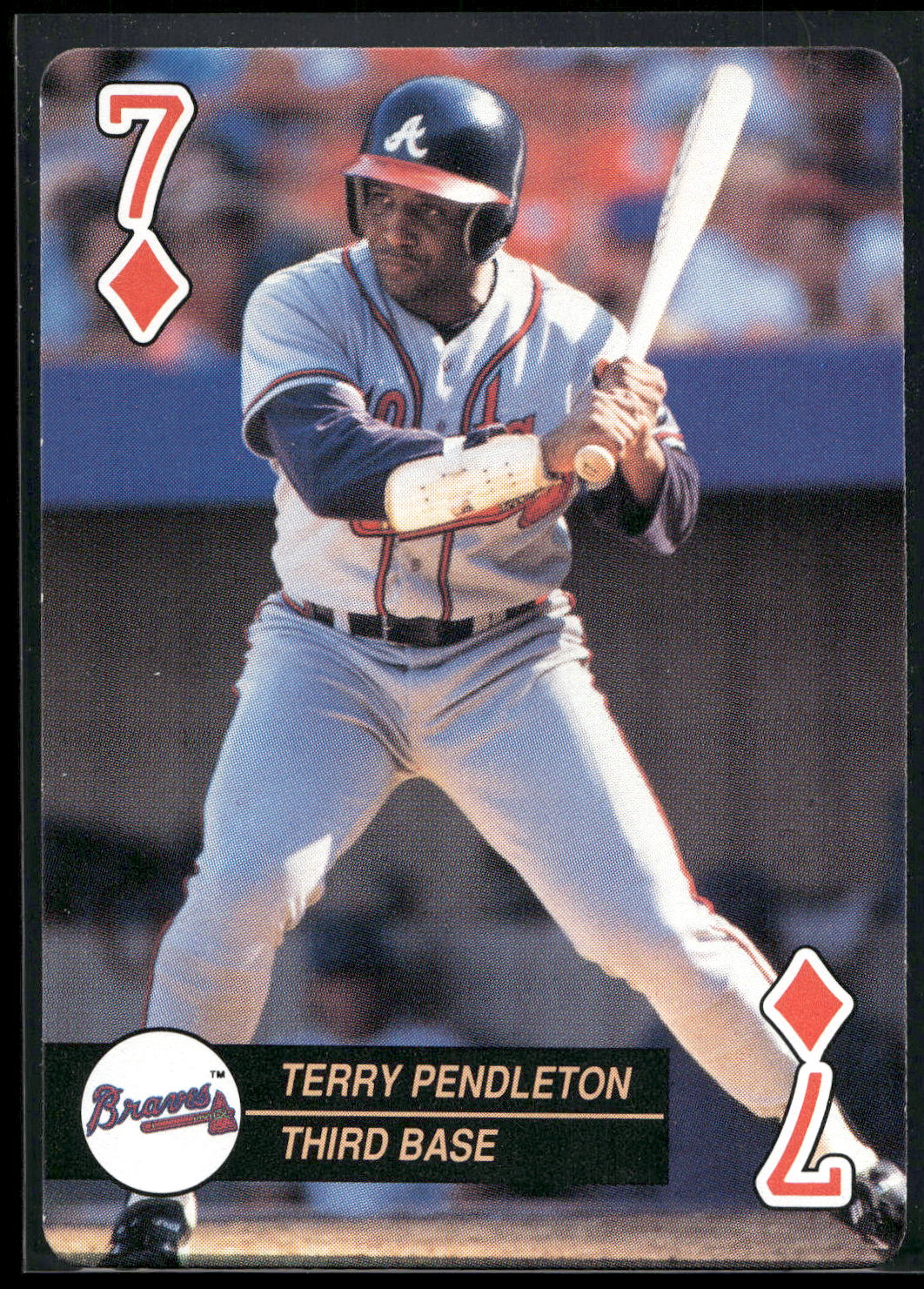 1992 U.S. Playing Card Co. Baseball Aces Playing Cards #7♦ Terry Pendleton