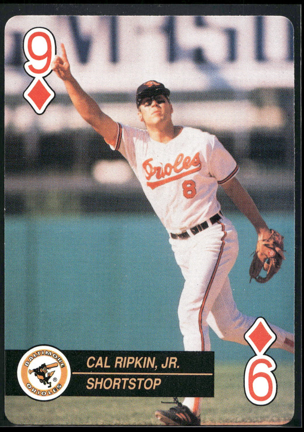 1992 U.S. Playing Card Co. Baseball Aces Playing Cards #9♦ Cal Ripken, Jr.